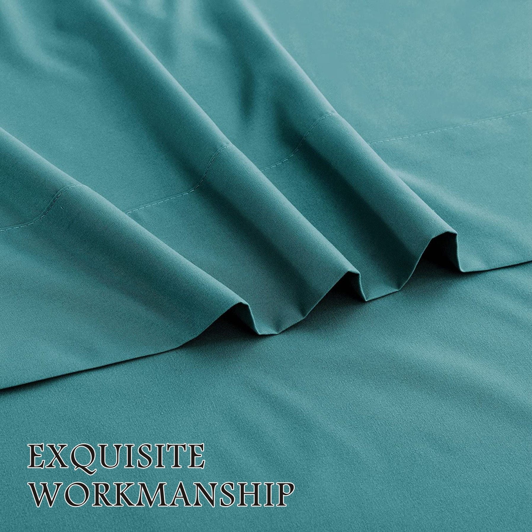3 Piece Bed Sheet Set- Bedding Sheets & Pillowcases -Breathable Bedding - Wrinkle, Fade, Stain Resistant-Deep V1317-QS9-AUKS-4JT-SSL