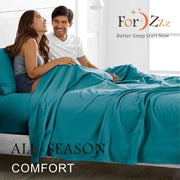 3 Piece Bed Sheet Set- Bedding Sheets & Pillowcases -Breathable Bedding - Wrinkle, Fade, Stain Resistant-Deep V1317-QS9-AUKS-4JT-SSL
