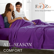 3 Piece Bed Sheet Set- Bedding Sheets & Pillowcases -Breathable Bedding - Wrinkle, Fade, Stain Resistant-Deep V1317-QS9-AUKS-4JT-ZI