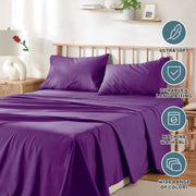3 Piece Bed Sheet Set- Bedding Sheets & Pillowcases -Breathable Bedding - Wrinkle, Fade, Stain Resistant-Deep V1317-QS9-AUKS-4JT-ZI