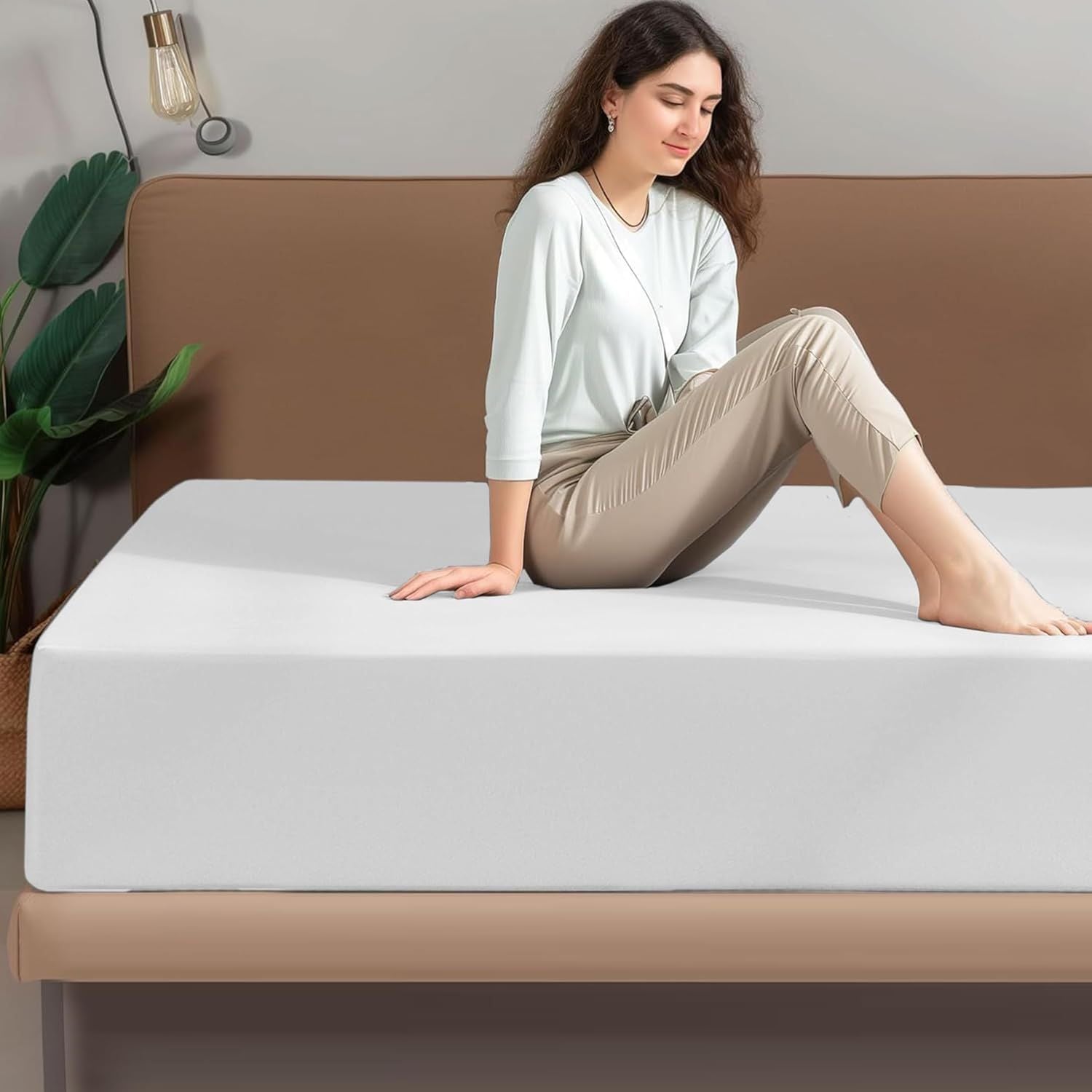 Hotel Quality Fitted Sheet - 1 Piece Fitted Sheet -Breathable Bedding - Wrinkle, Fade, Stain Resistant- V1317-QS9-AUKS-CL-BAI