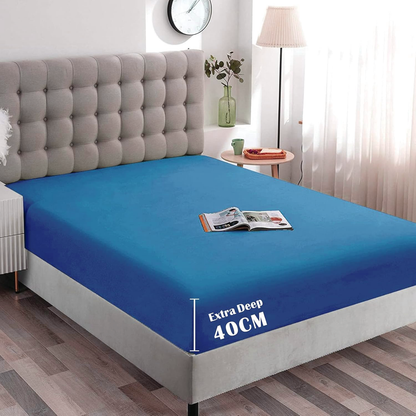 Hotel Quality Fitted Sheet - 1 Piece Fitted Sheet -Breathable Bedding - Wrinkle, Fade, Stain Resistant- V1317-QS9-AUKS-CL-HL
