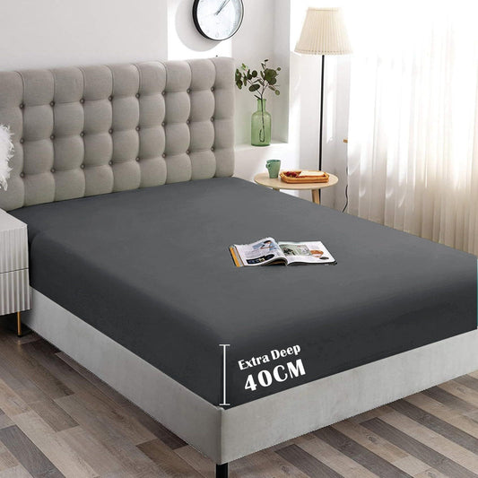 Hotel Quality Fitted Sheet - 1 Piece Fitted Sheet -Breathable Bedding - Wrinkle, Fade, Stain Resistant- V1317-QS9-AUKS-CL-SH