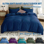 3 Piece Hotel Soft Microfiber Quilt Cover Set-2000TC Duvet/Donna Cover Set & Pillowcases -1 Quilt Cover V1317-QS9-AUQ-3JT-BZ-NV