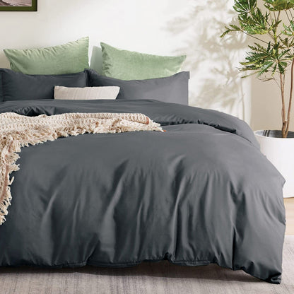3 Piece Hotel Soft Microfiber Quilt Cover Set-2000TC Duvet/Donna Cover Set & Pillowcases -1 Quilt Cover V1317-QS9-AUQ-3JT-BZ-SH