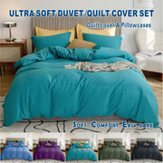 3 Piece Hotel Soft Microfiber Quilt Cover Set-2000TC Duvet/Donna Cover Set & Pillowcases -1 Quilt Cover V1317-QS9-AUQ-3JT-BZ-SSL