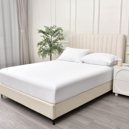 3 Piece Fitted Sheet Set- Fitted Sheet & Pillowcases -Breathable Bedding - Wrinkle, Fade, Stain Resistant- V1317-QS9-AUQ-3JT-CL-BAI