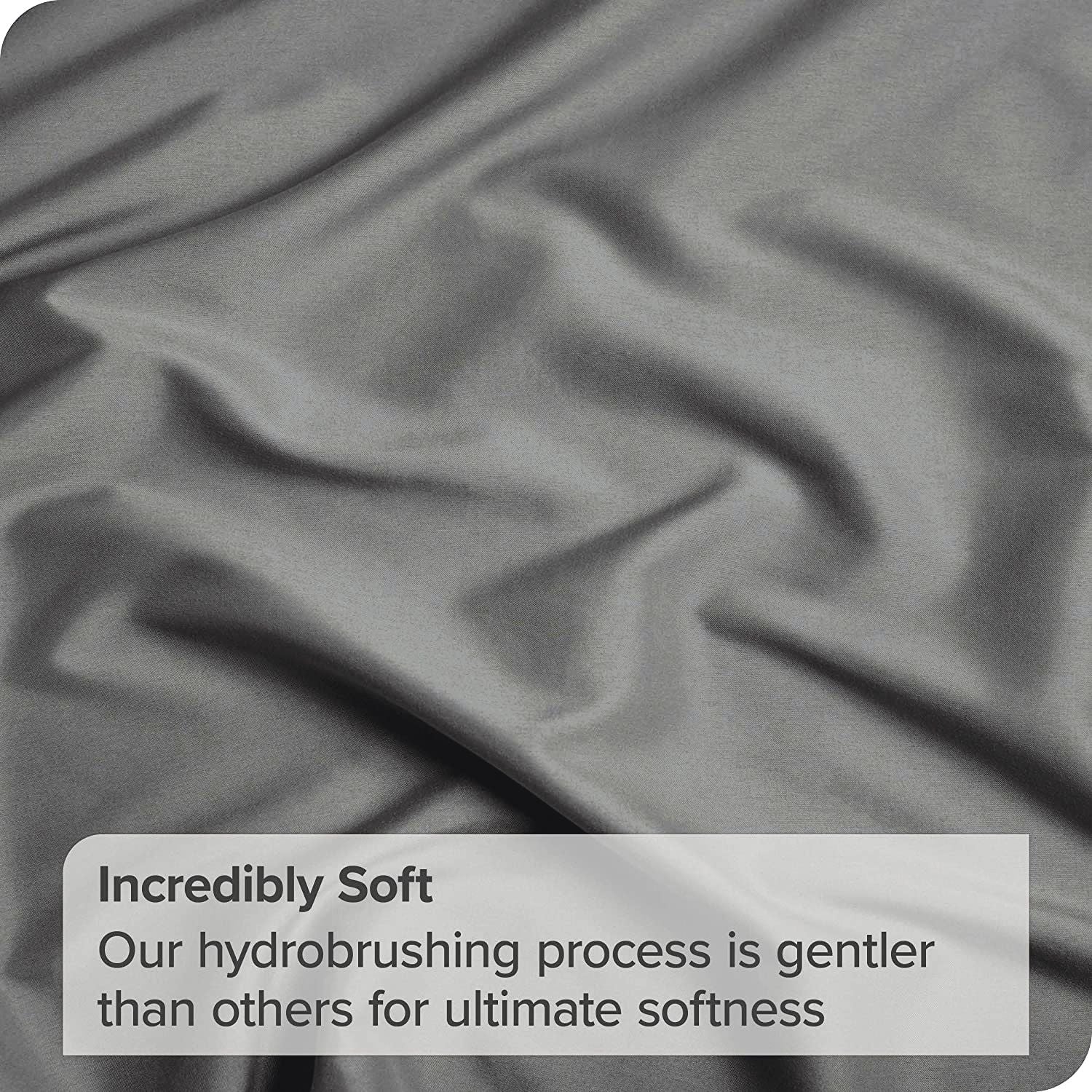 4 Piece Bed Sheet Set- Bedding Sheets & Pillowcases -Breathable Bedding - Wrinkle, Fade, Stain Resistant-Deep Pocket Flat Fitted Bed Sheet Set(Grey,Queen)