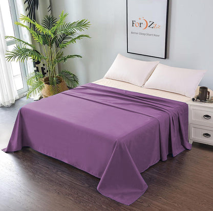 Elegant Comfort Premium Hotel Quality 1-Piece Queen Flat Sheet, Luxury and Softest 2000 Thread Count Bedding V1317-QS9-AUQ-CD-ZI