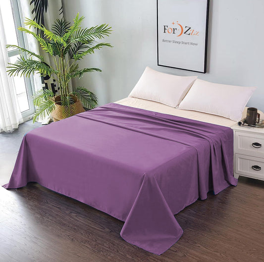 Elegant Comfort Premium Hotel Quality 1-Piece Queen Flat Sheet, Luxury and Softest 2000 Thread Count Bedding V1317-QS9-AUQ-CD-ZI