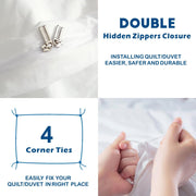2 Piece Hotel Soft Microfiber Quilt Cover Set-2000TC Duvet/Donna Cover Set & Pillowcases -1 Quilt Cover V1317-QS9-AUS-3JT-BZ-BAI