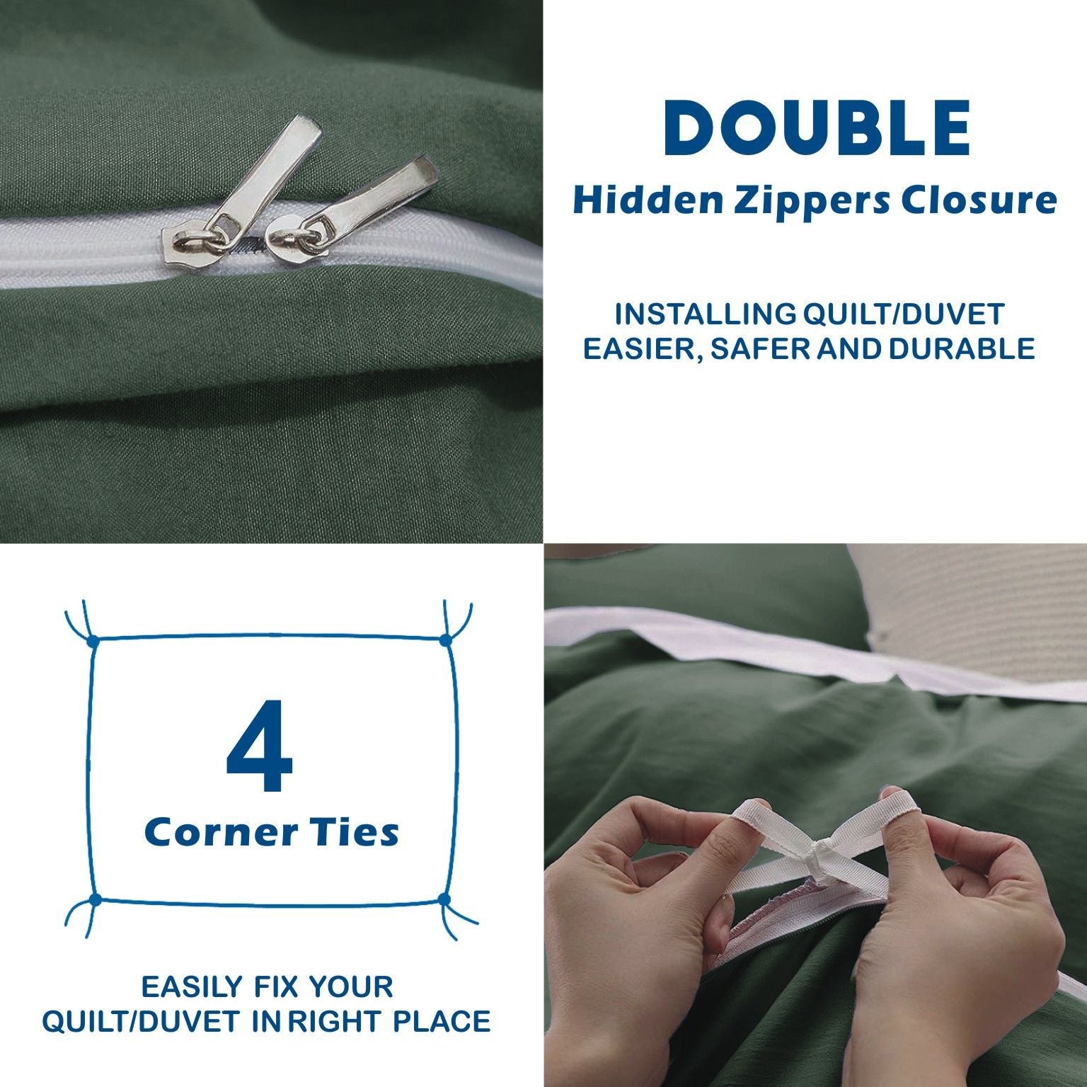 2 Piece Hotel Soft Microfiber Quilt Cover Set-2000TC Duvet/Donna Cover Set & Pillowcases -1 Quilt Cover V1317-QS9-AUS-3JT-BZ-JL