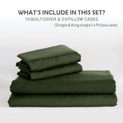 2 Piece Hotel Soft Microfiber Quilt Cover Set-2000TC Duvet/Donna Cover Set & Pillowcases -1 Quilt Cover V1317-QS9-AUS-3JT-BZ-JL