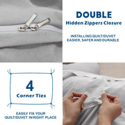 2 Piece Hotel Soft Microfiber Quilt Cover Set-2000TC Duvet/Donna Cover Set & Pillowcases -1 Quilt Cover V1317-QS9-AUS-3JT-BZ-YH