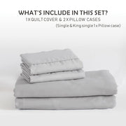 2 Piece Hotel Soft Microfiber Quilt Cover Set-2000TC Duvet/Donna Cover Set & Pillowcases -1 Quilt Cover V1317-QS9-AUS-3JT-BZ-YH