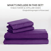 2 Piece Hotel Soft Microfiber Quilt Cover Set-2000TC Duvet/Donna Cover Set & Pillowcases -1 Quilt Cover V1317-QS9-AUS-3JT-BZ-ZI