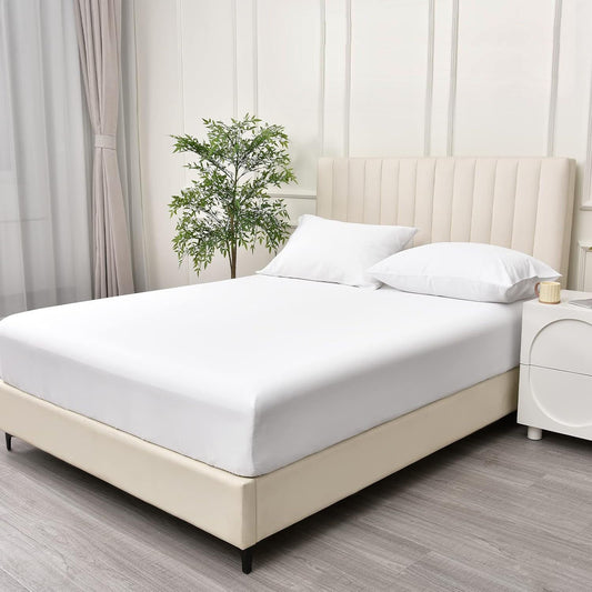 2 Piece Fitted Sheet Set- Fitted Sheet & Pillowcases -Breathable Bedding - Wrinkle, Fade, Stain Resistant- V1317-QS9-AUS-3JT-CL-BAI