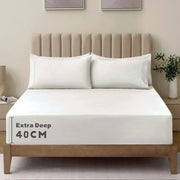 2 Piece Fitted Sheet Set- Fitted Sheet & Pillowcases -Breathable Bedding - Wrinkle, Fade, Stain Resistant- V1317-QS9-AUS-3JT-CL-BB
