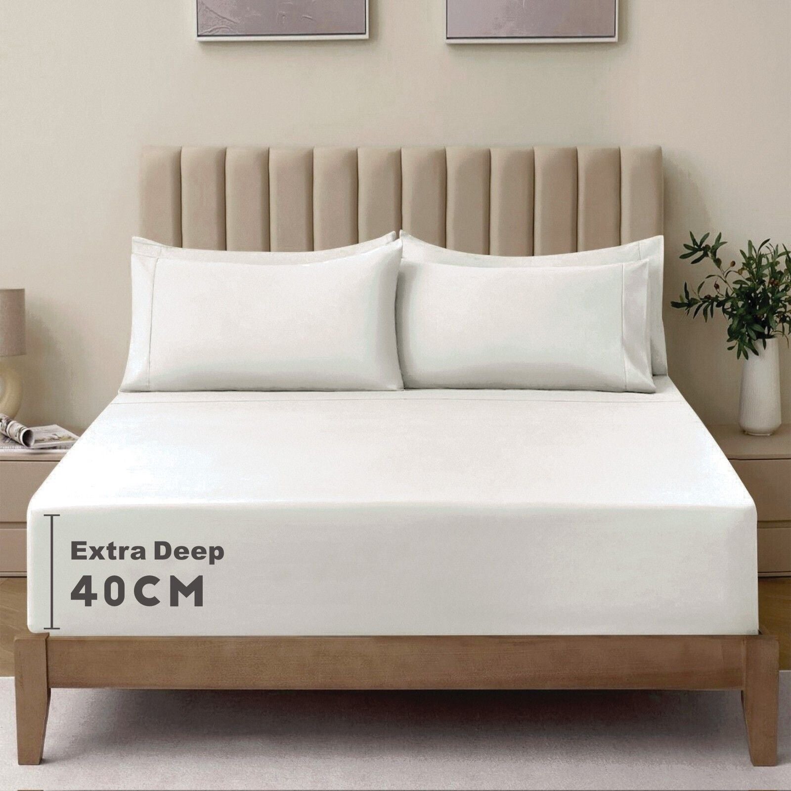 2 Piece Fitted Sheet Set- Fitted Sheet & Pillowcases -Breathable Bedding - Wrinkle, Fade, Stain Resistant- V1317-QS9-AUS-3JT-CL-BB
