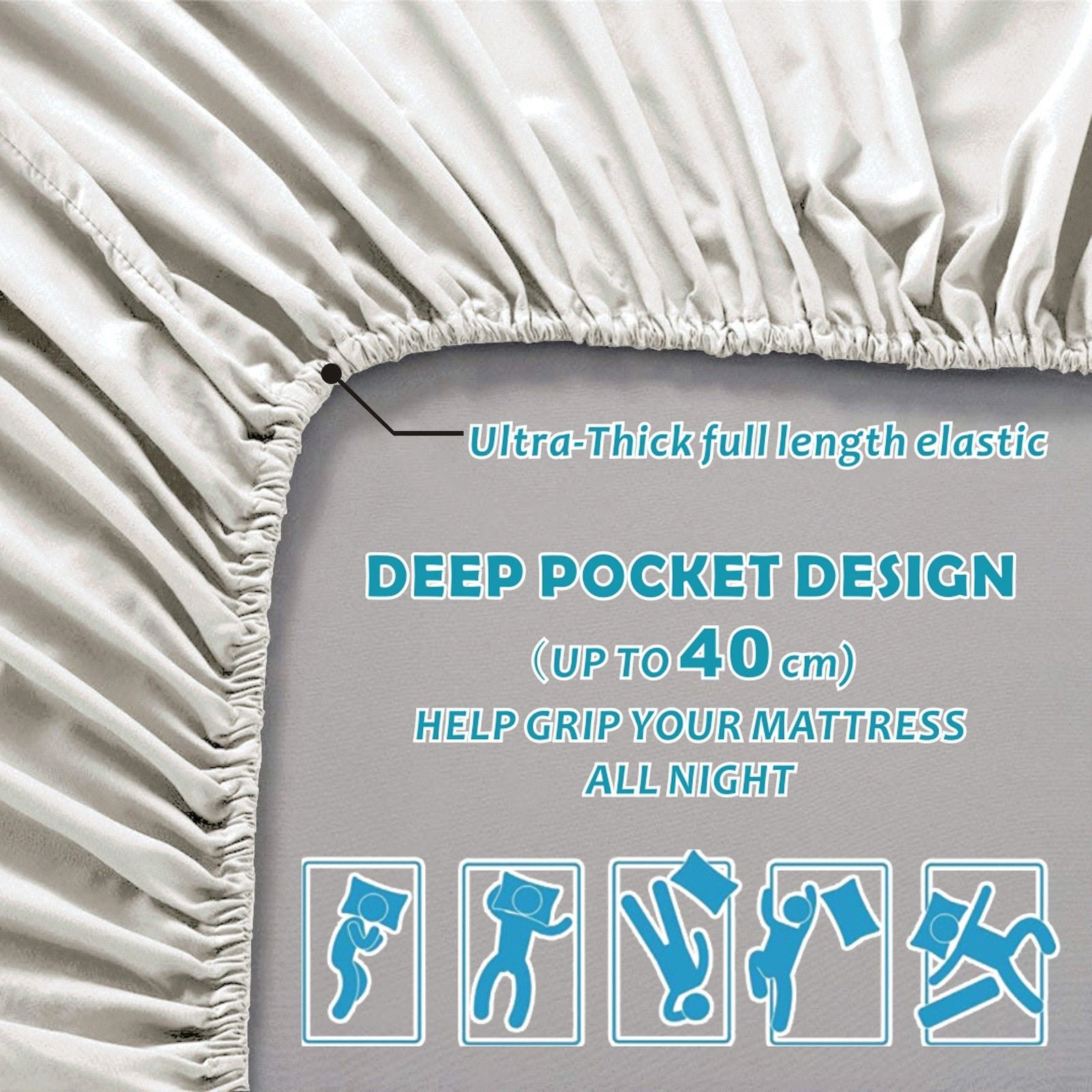 2 Piece Fitted Sheet Set- Fitted Sheet & Pillowcases -Breathable Bedding - Wrinkle, Fade, Stain Resistant- V1317-QS9-AUS-3JT-CL-BB