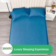 2 Piece Fitted Sheet Set- Fitted Sheet & Pillowcases -Breathable Bedding - Wrinkle, Fade, Stain Resistant- V1317-QS9-AUS-3JT-CL-HL