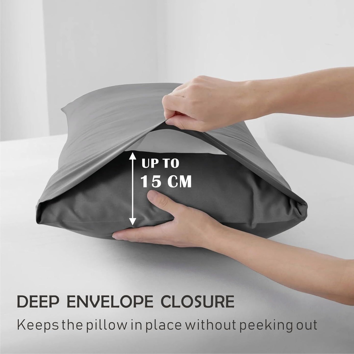 2 Piece Fitted Sheet Set- Fitted Sheet & Pillowcases -Breathable Bedding - Wrinkle, Fade, Stain Resistant- V1317-QS9-AUS-3JT-CL-HUI