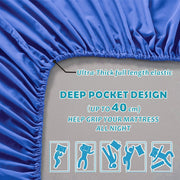 3 Piece Bed Sheet Set- Bedding Sheets & Pillowcases -Breathable Bedding - Wrinkle, Fade, Stain Resistant-Deep V1317-QS9-AUS-4JT-HJL