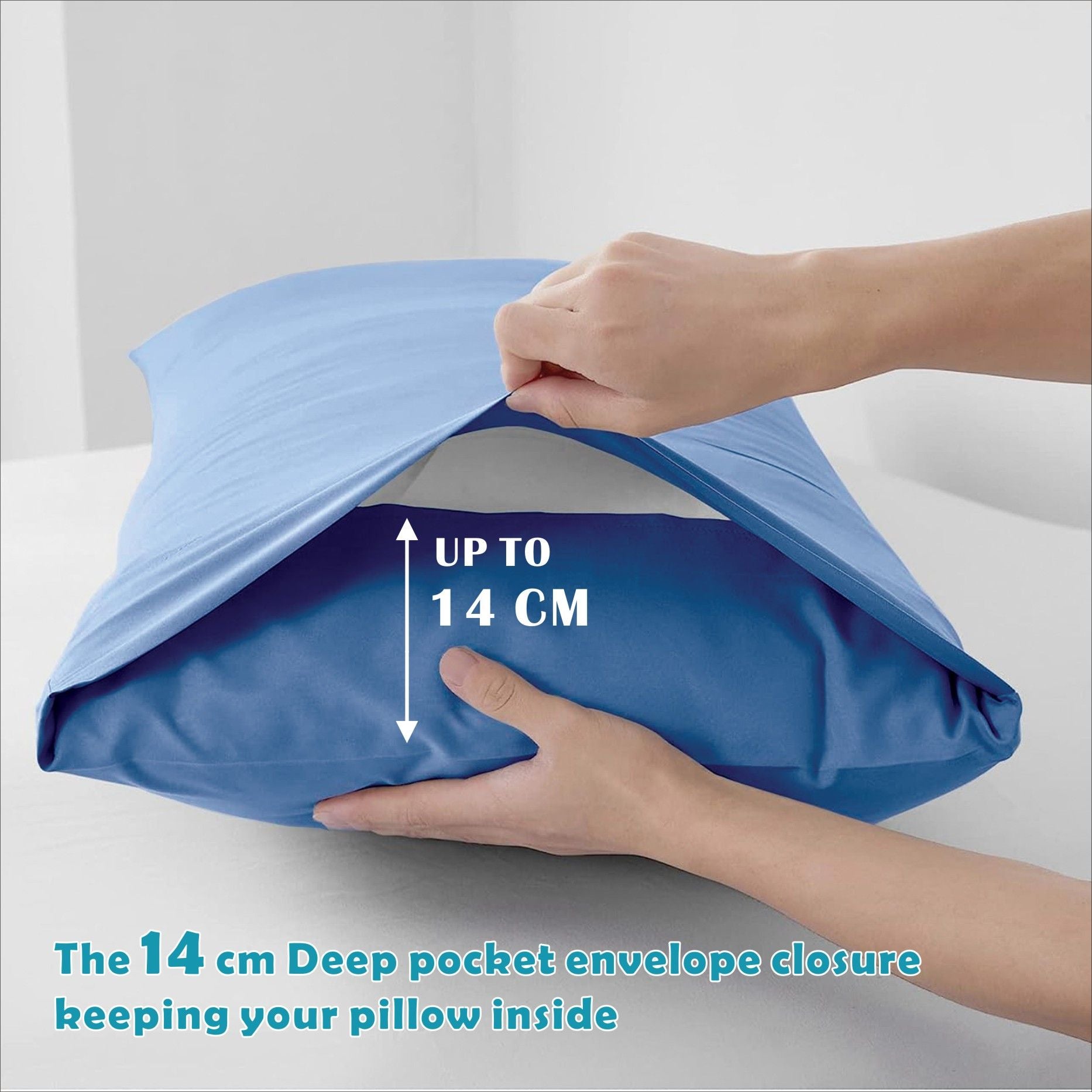 3 Piece Bed Sheet Set- Bedding Sheets & Pillowcases -Breathable Bedding - Wrinkle, Fade, Stain Resistant-Deep Pocket Flat Fitted Bed Sheet Set(Ocean,Single)