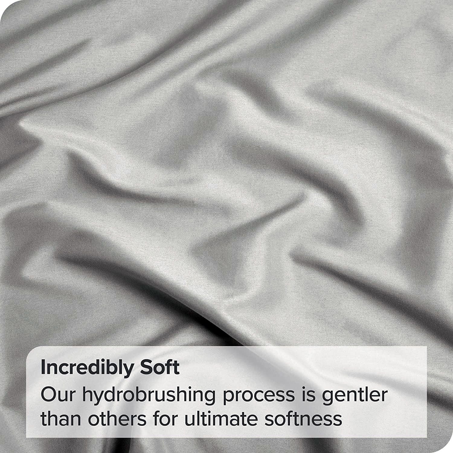 3 Piece Bed Sheet Set- Bedding Sheets & Pillowcases -Breathable Bedding - Wrinkle, Fade, Stain Resistant-Deep Pocket Flat Fitted Bed Sheet Set(Silver-gray,Single)