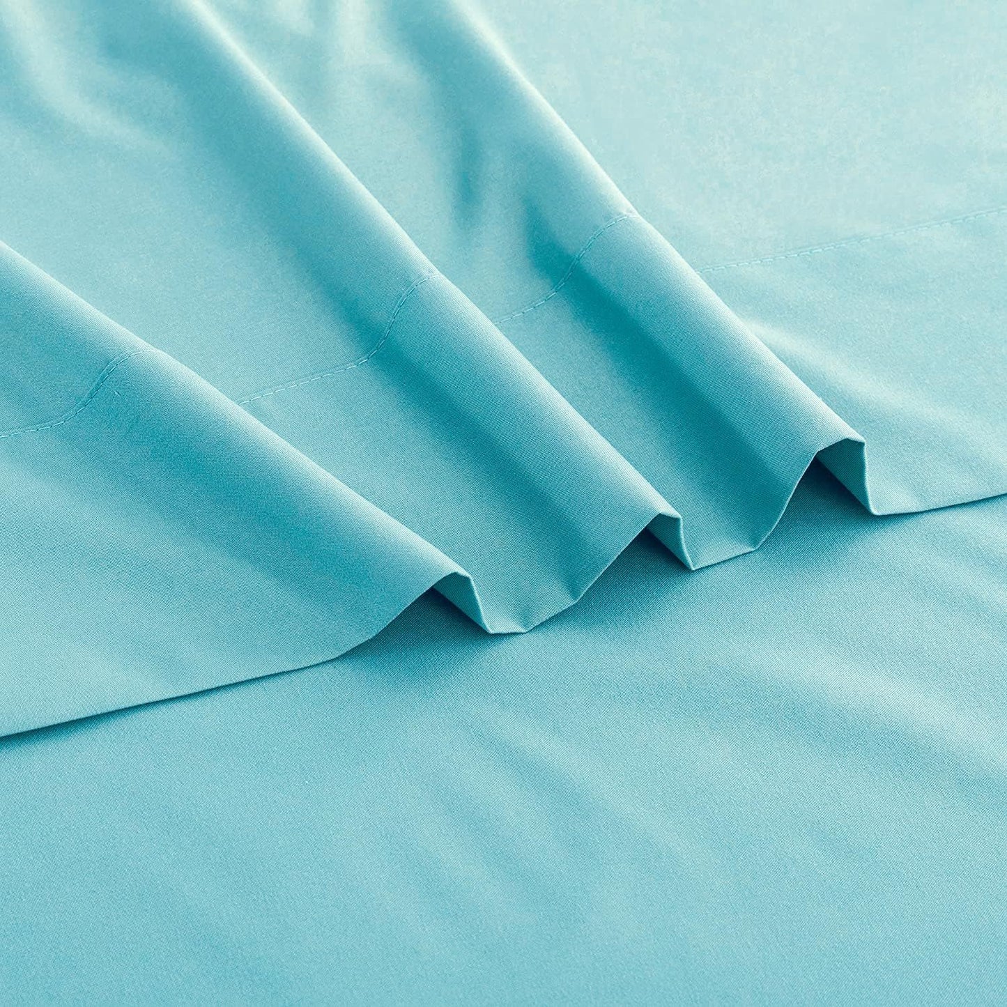 Elegant Comfort Premium Hotel Quality 1-Piece Single Flat Sheet, Luxury and Softest 2000 Thread Count Bedding V1317-QS9-AUS-CD-BL