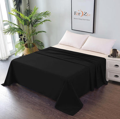 Elegant Comfort Premium Hotel Quality 1-Piece Single Flat Sheet, Luxury and Softest 2000 Thread Count Bedding V1317-QS9-AUS-CD-HEI