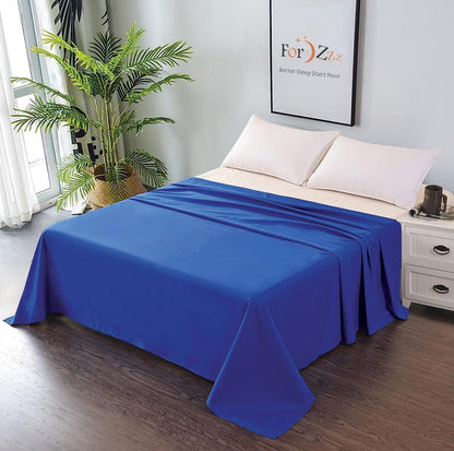 Elegant Comfort Premium Hotel Quality 1-Piece Single Flat Sheet, Luxury and Softest 2000 Thread Count Bedding V1317-QS9-AUS-CD-HJL