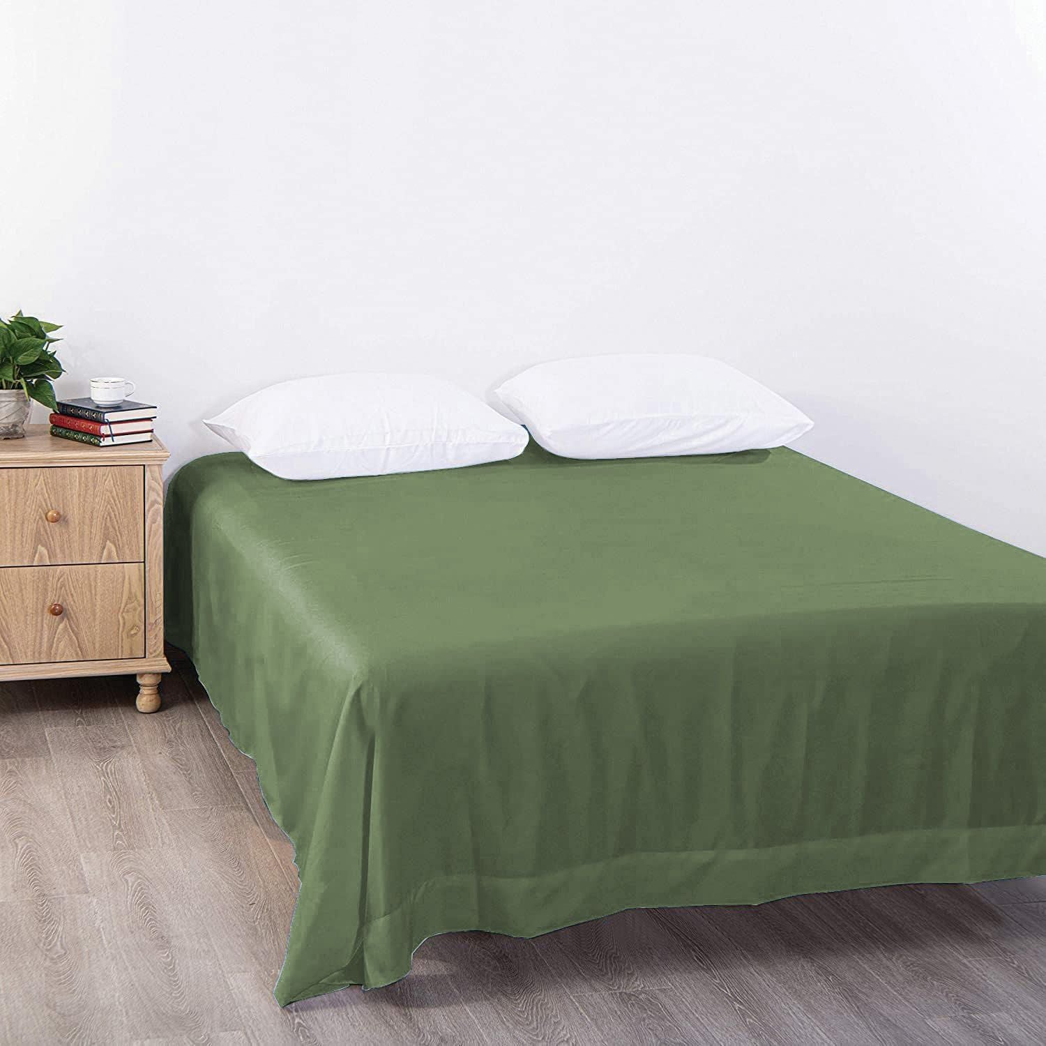 Elegant Comfort Premium Hotel Quality 1-Piece Single Flat Sheet, Luxury and Softest 2000 Thread Count Bedding V1317-QS9-AUS-CD-JL