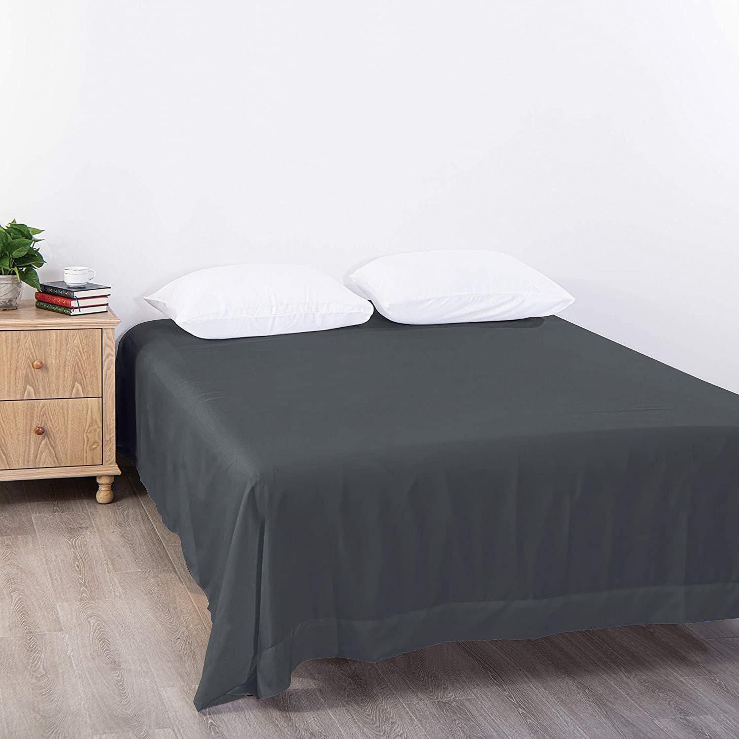 Elegant Comfort Premium Hotel Quality 1-Piece Single Flat Sheet, Luxury and Softest 2000 Thread Count Bedding V1317-QS9-AUS-CD-SH