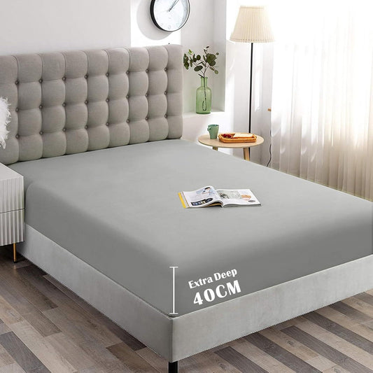 Hotel Quality Fitted Sheet - 1 Piece Fitted Sheet -Breathable Bedding - Wrinkle, Fade, Stain Resistant- V1317-QS9-AUS-CL-YH