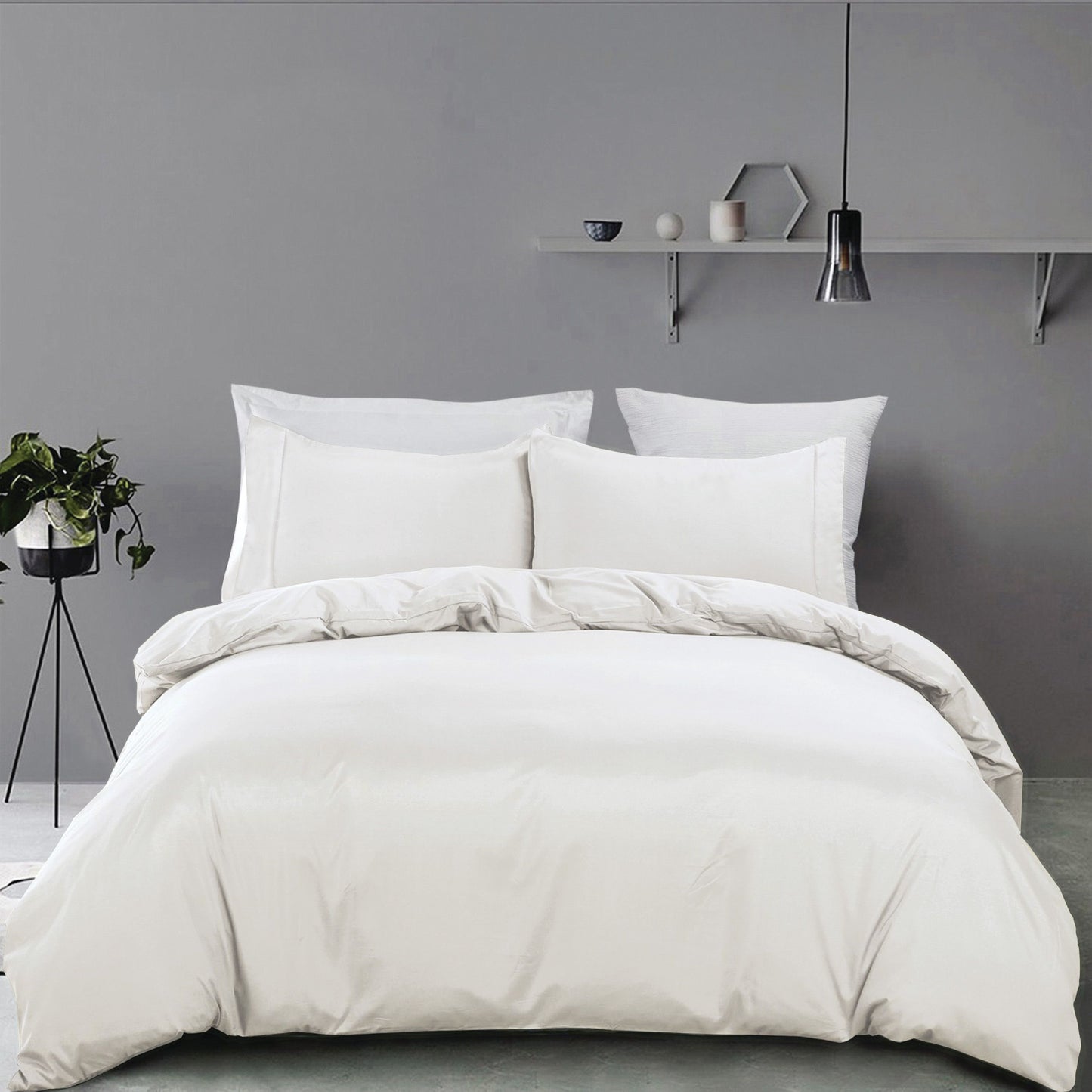 3 Piece Hotel Soft Microfiber Quilt Cover Set-2000TC Duvet/Donna Cover Set & Pillowcases -1 Quilt Cover V1317-QS9-AUSK-3JT-BZ-BB