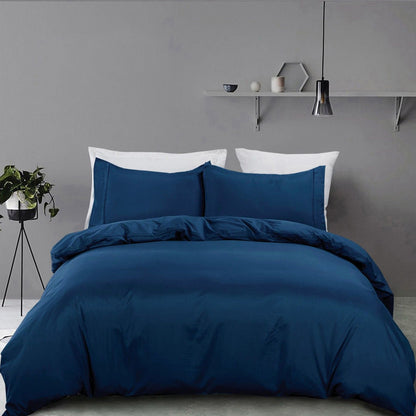 3 Piece Hotel Soft Microfiber Quilt Cover Set-2000TC Duvet/Donna Cover Set & Pillowcases -1 Quilt Cover V1317-QS9-AUSK-3JT-BZ-NV