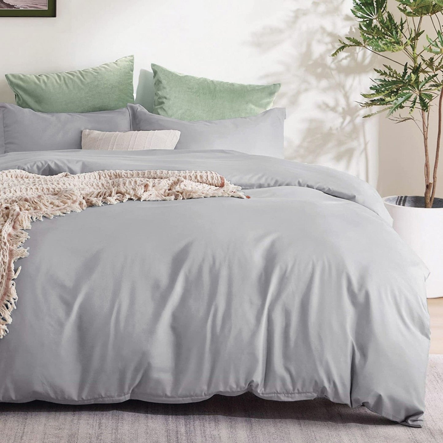 3 Piece Hotel Soft Microfiber Quilt Cover Set-2000TC Duvet/Donna Cover Set & Pillowcases -1 Quilt Cover V1317-QS9-AUSK-3JT-BZ-YH