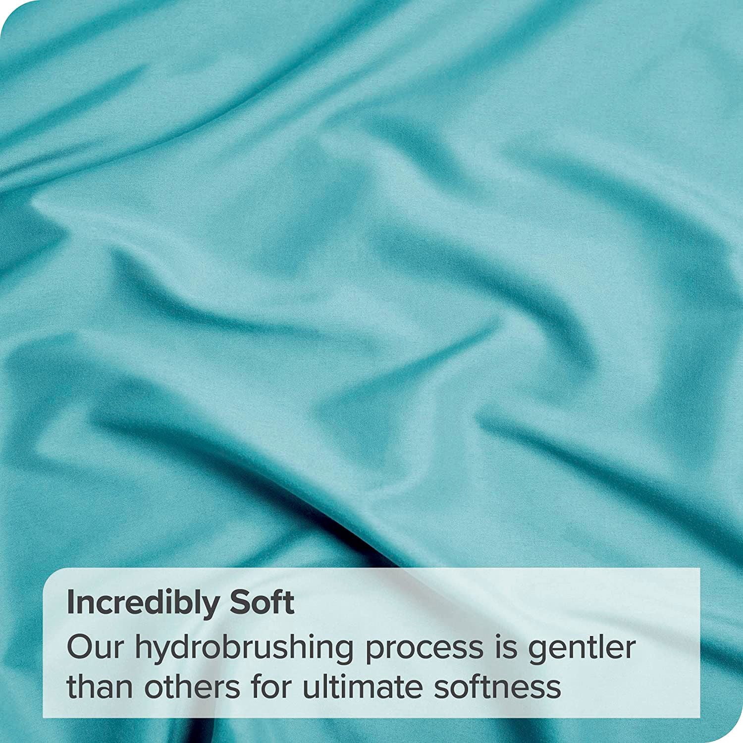 4 Piece Bed Sheet Set- Bedding Sheets & Pillowcases -Breathable Bedding - Wrinkle, Fade, Stain Resistant-Deep Pocket Flat Fitted Bed Sheet Set(Ice Blue,Super King)