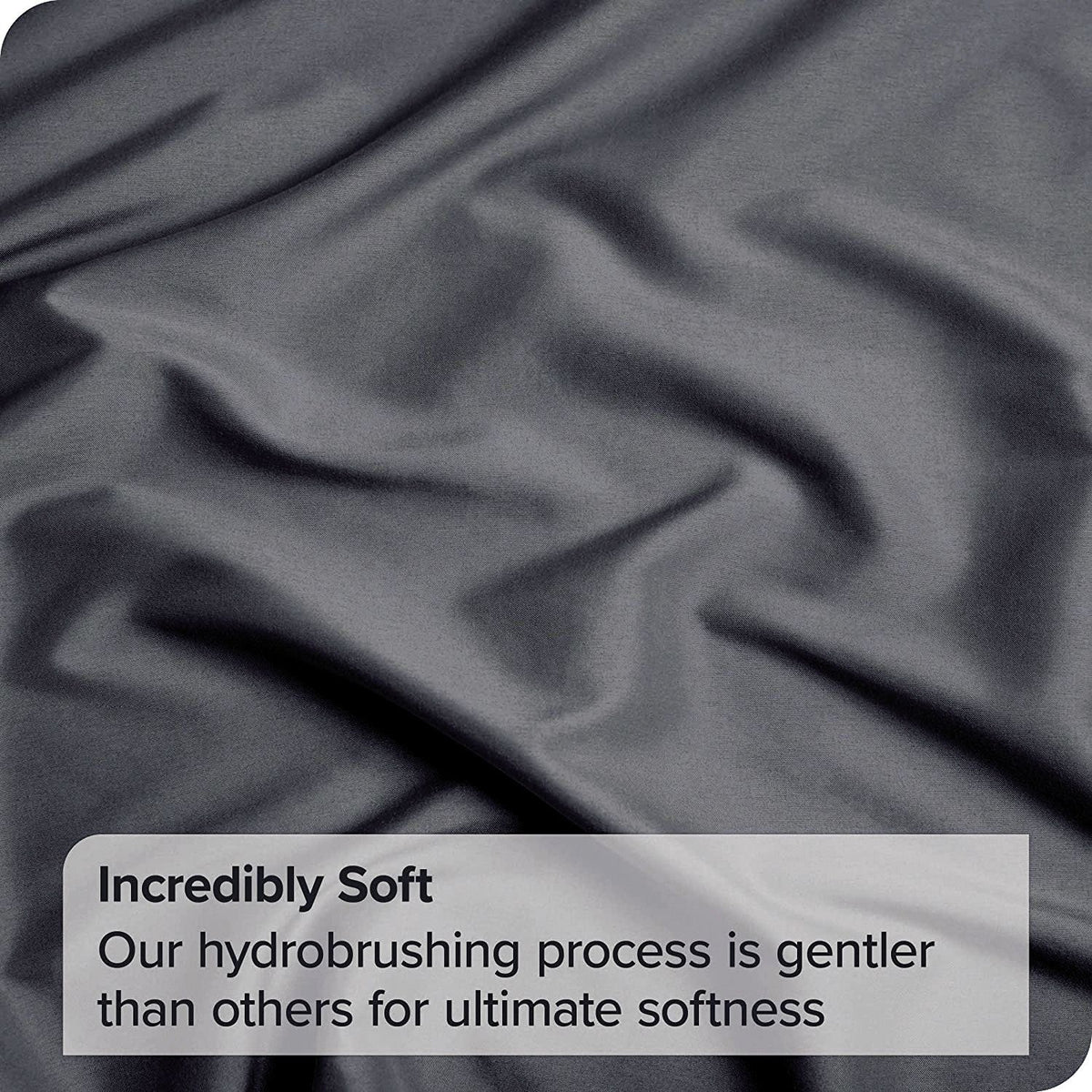 4 Piece Bed Sheet Set- Bedding Sheets & Pillowcases -Breathable Bedding - Wrinkle, Fade, Stain Resistant-Deep Pocket Flat Fitted Bed Sheet Set(Dark gray,Super King)