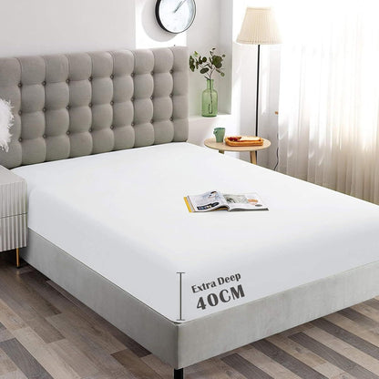 Hotel Quality Fitted Sheet - 1 Piece Fitted Sheet -Breathable Bedding - Wrinkle, Fade, Stain Resistant- V1317-QS9-AUSK-CL-BAI