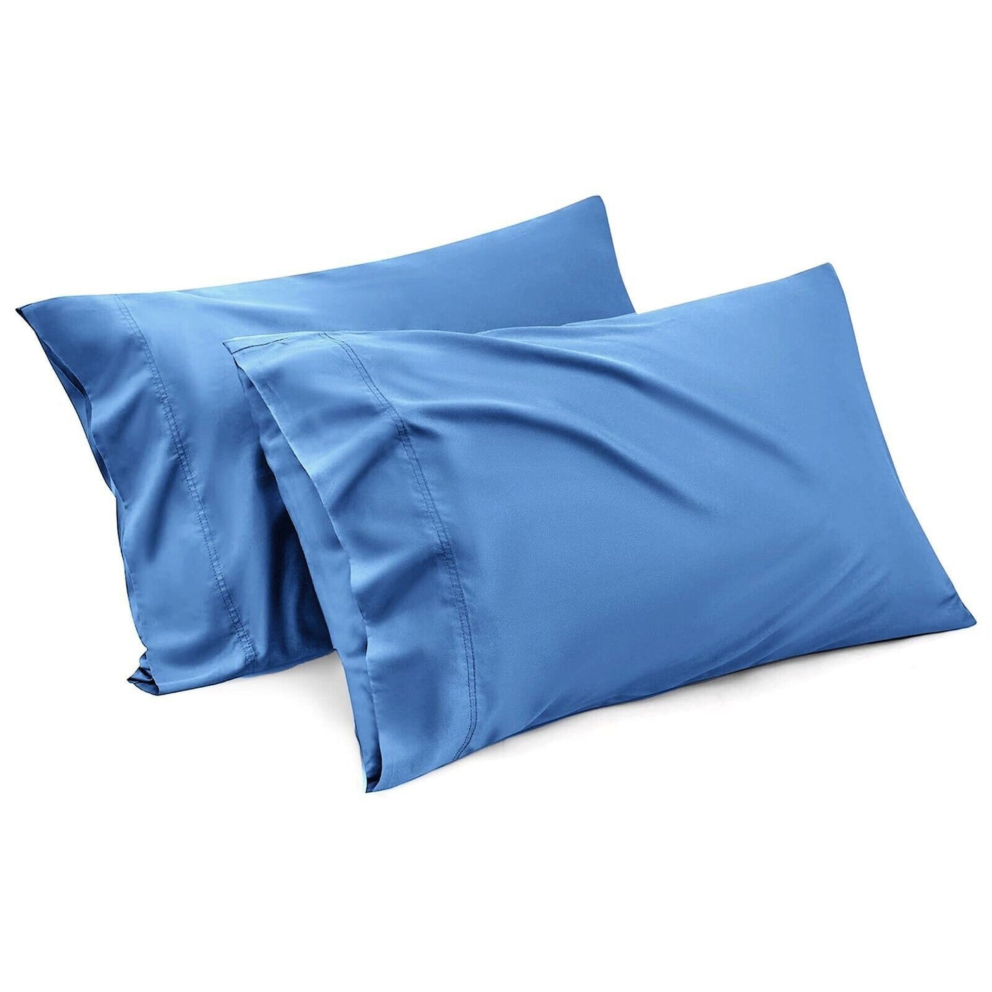 1000TC Ultra Soft Microfiber Pillowcases,Pair of Standard Pillow Covers,(Ocean, Standard Size, 48x74 cm) V1317-QS9-AUST-Z-HL