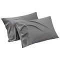 1000TC Ultra Soft Microfiber Pillowcases,Pair of Standard Pillow Covers,(Grey, Standard Size, 48x74 cm) V1317-QS9-AUST-Z-HUI