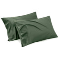 1000TC Ultra Soft Microfiber Pillowcases,Pair of Standard Pillow Covers,(Olive green, Standard Size, 48x74 cm) V1317-QS9-AUST-Z-JL