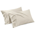 1000TC Ultra Soft Microfiber Pillowcases,Pair of Standard Pillow Covers,(cream, Standard Size, 48x74 cm) V1317-QS9-AUST-Z-NYB