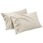 1000TC Ultra Soft Microfiber Pillowcases,Pair of Standard Pillow Covers,(cream, Standard Size, 48x74 cm) V1317-QS9-AUST-Z-NYB