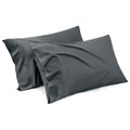 1000TC Ultra Soft Microfiber Pillowcases,Pair of Standard Pillow Covers,(Dark gray, Standard Size, 48x74 cm) V1317-QS9-AUST-Z-SH