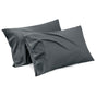 1000TC Ultra Soft Microfiber Pillowcases,Pair of Standard Pillow Covers,(Dark gray, Standard Size, 48x74 cm) V1317-QS9-AUST-Z-SH
