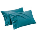 1000TC Ultra Soft Microfiber Pillowcases,Pair of Standard Pillow Covers,(Blue green, Standard Size, 48x74 cm) V1317-QS9-AUST-Z-SSL