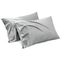1000TC Ultra Soft Microfiber Pillowcases,Pair of Standard Pillow Covers,(Silver-gray, Standard Size, 48x74 cm) V1317-QS9-AUST-Z-YH